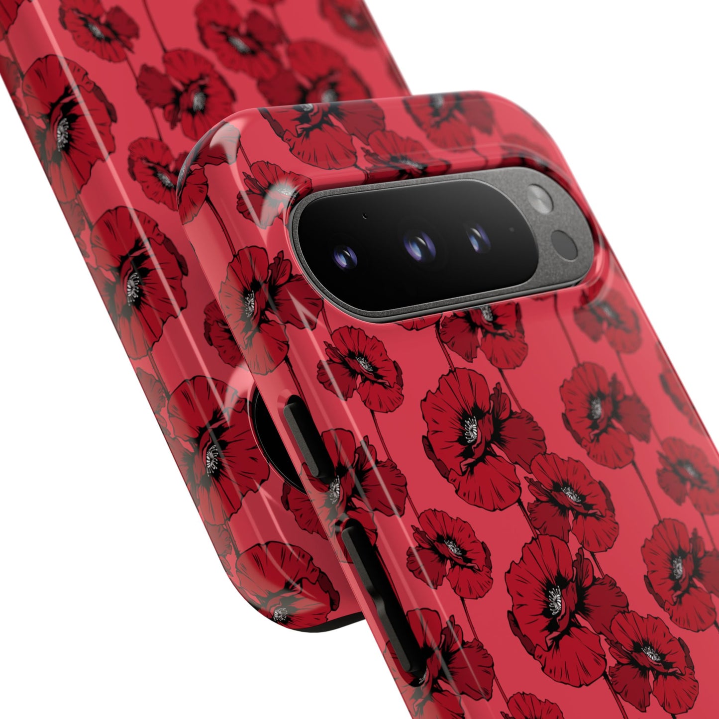 Red Poppy Phone Case for iPhone, Samsung & Google Pixel – Bold Floral Statement Aesthetic - JGUS