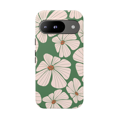 Retro Floral Abstract Phone Case – Vintage 70s & 80s Aesthetic for iPhone & Samsung - JGUS