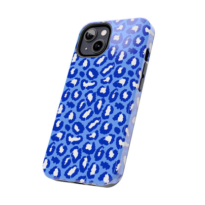 Leopard Vibes - Blue Edition Phone Case for iPhone & Samsung - Stylish & Durable Animal Print Case