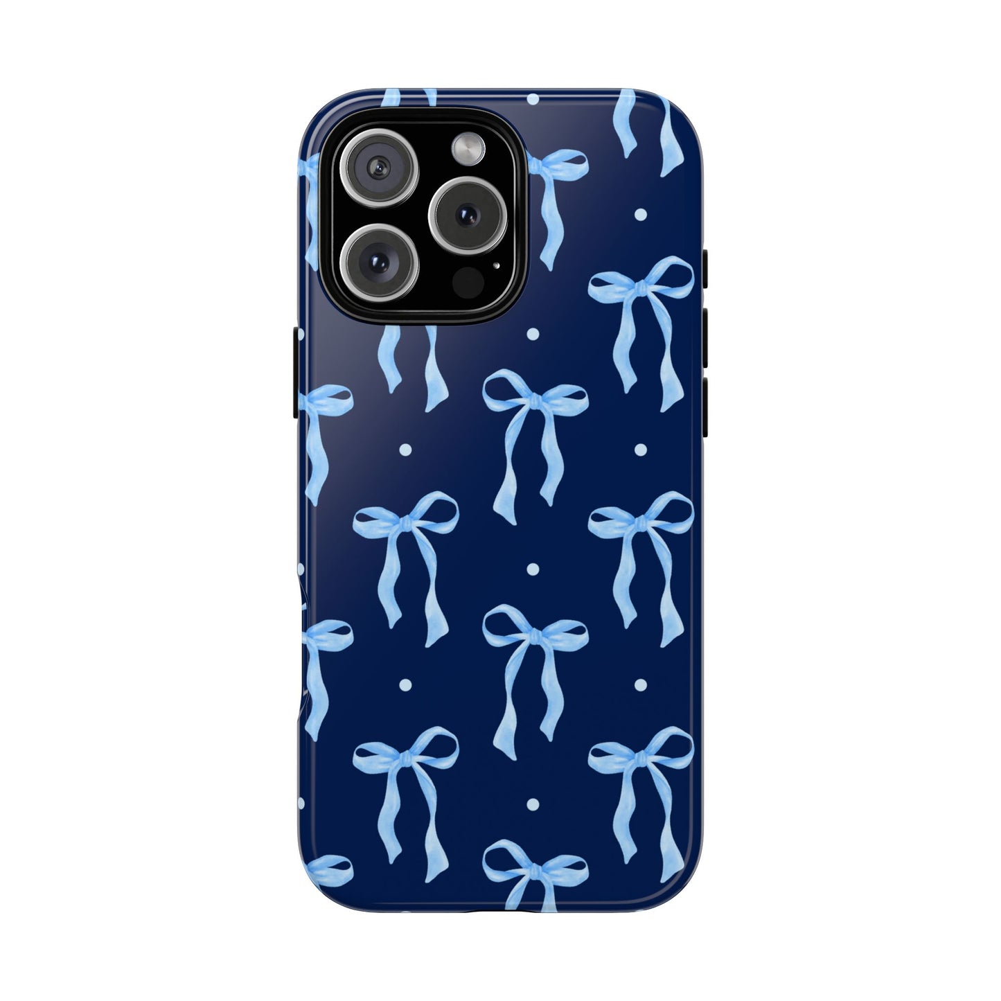 Bows & Blues Phone Case – Aesthetic Ribbon Print | Fits iPhone & Samsung - JGUS