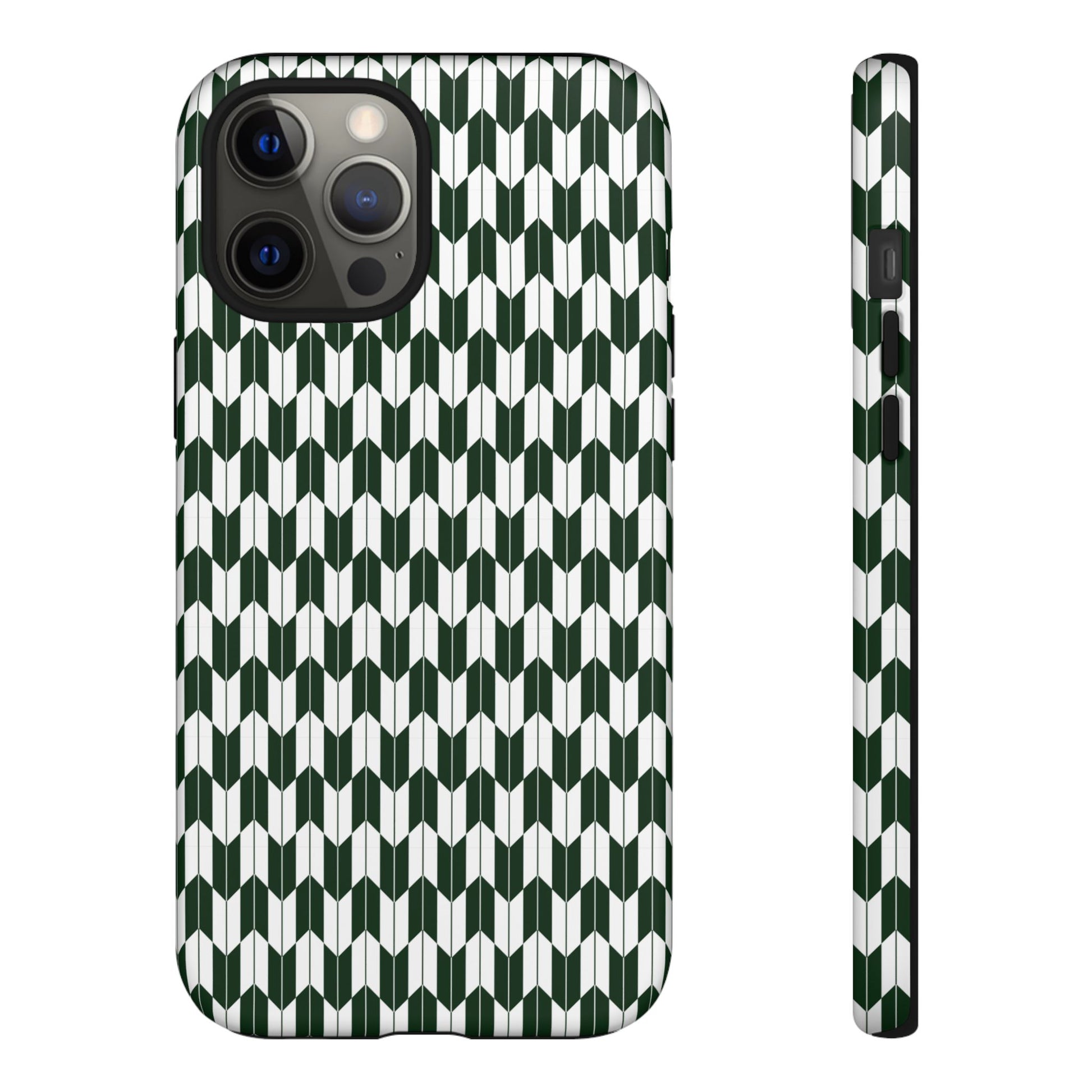 Green Harmony Geometric Phone Case – Durable, Slim, and MagSafe Compatible - JGUS