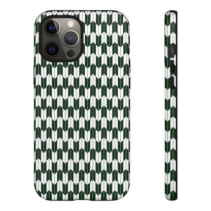 Green Harmony Geometric Phone Case – Durable, Slim, and MagSafe Compatible - JGUS