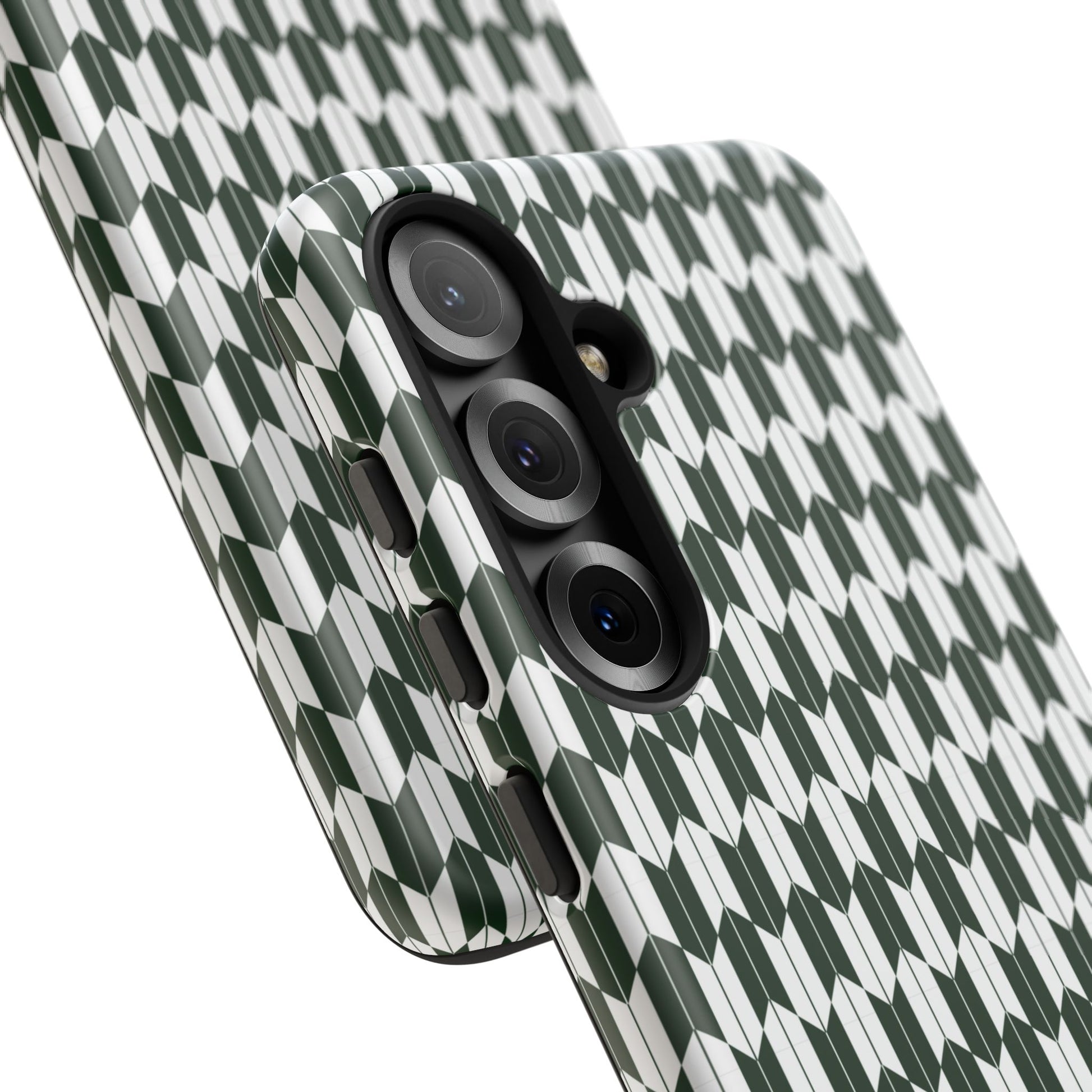 Green Harmony Geometric Phone Case – Durable, Slim, and MagSafe Compatible - JGUS