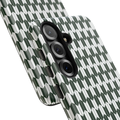 Green Harmony Geometric Phone Case – Durable, Slim, and MagSafe Compatible - JGUS
