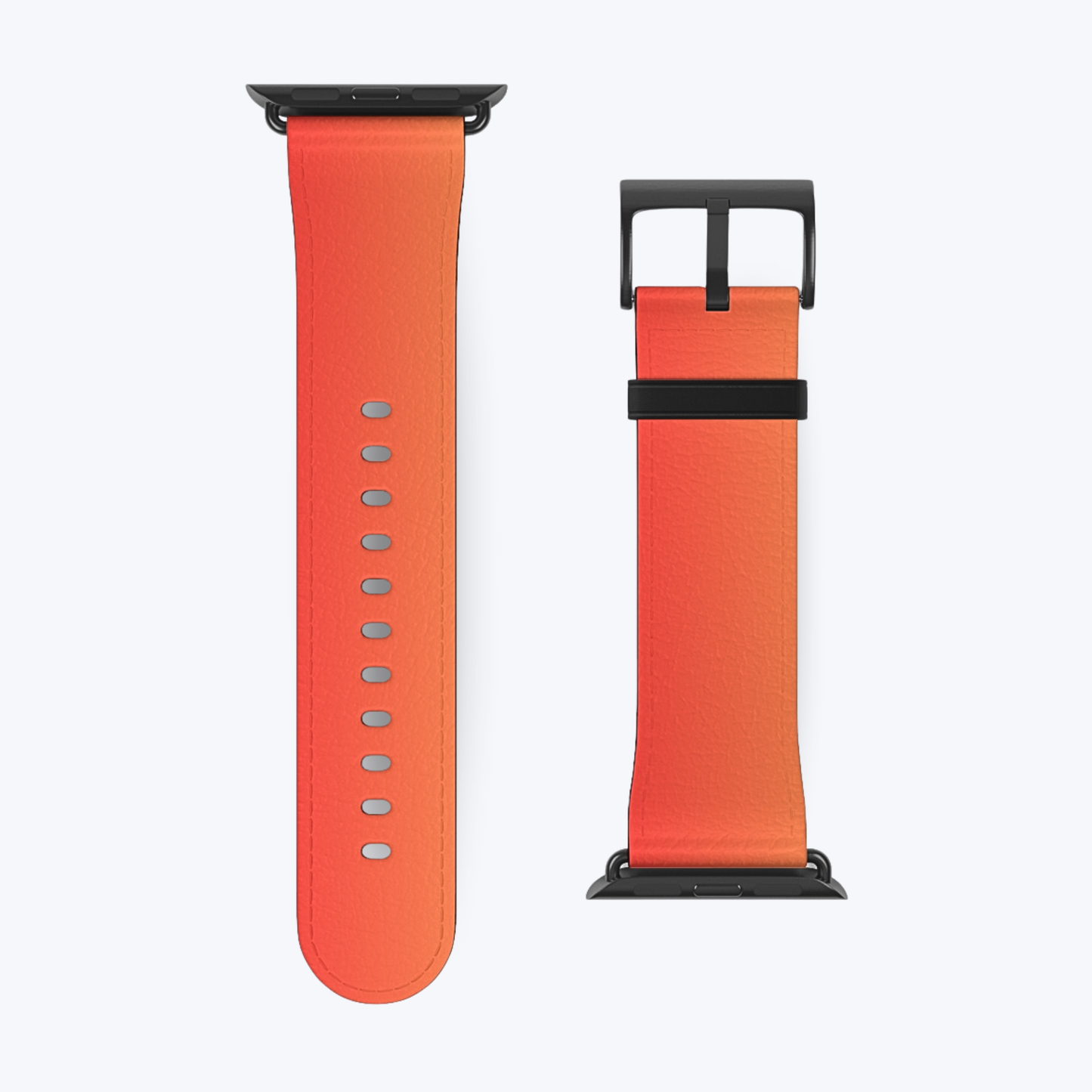 Vibrant Red Orange Apple Watch Band