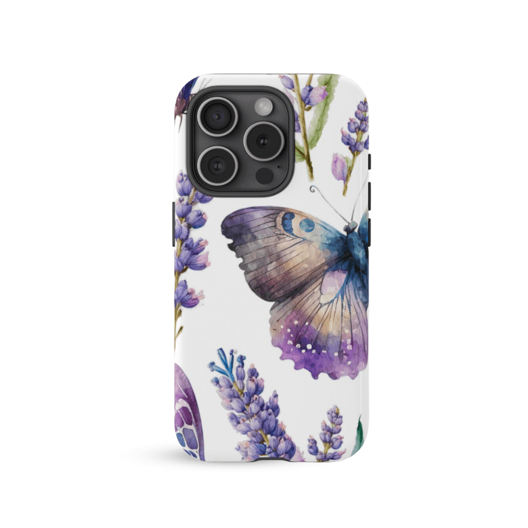 Lavender Butterfly Protective Phone Case