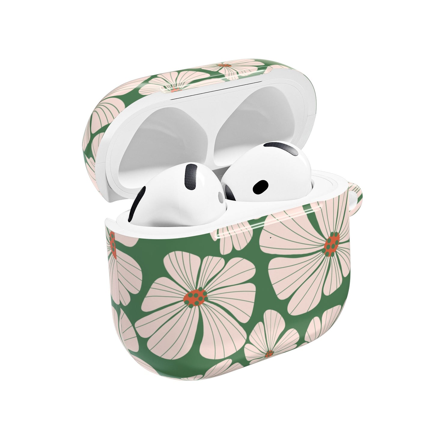 Abstract Retro floral Shockproof & Scratch-Resistant AirPods Case – Wireless Charging Compatible