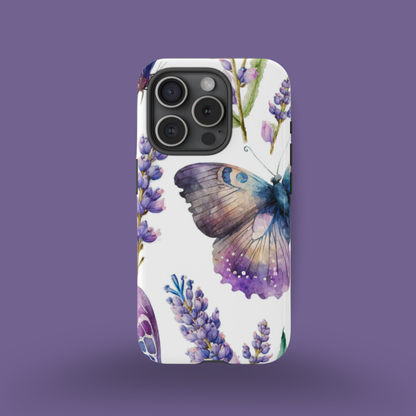 Lavender Butterfly Protective Phone Case