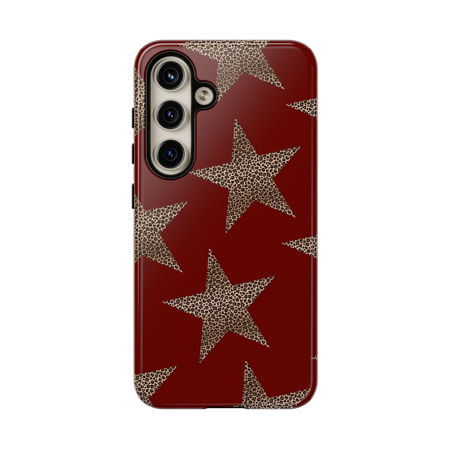 Leopard Star Luxe - Burgundy Edition | Aesthetic Coquette Phone Case for iPhone & Galaxy - JGUS