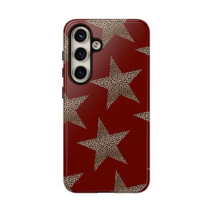 Leopard Star Luxe - Burgundy Edition | Aesthetic Coquette Phone Case for iPhone & Galaxy - JGUS