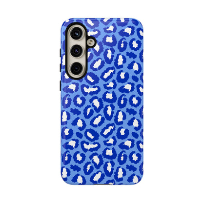 Leopard Vibes - Blue Edition Phone Case for iPhone & Samsung - Stylish & Durable Animal Print Case - JGUS