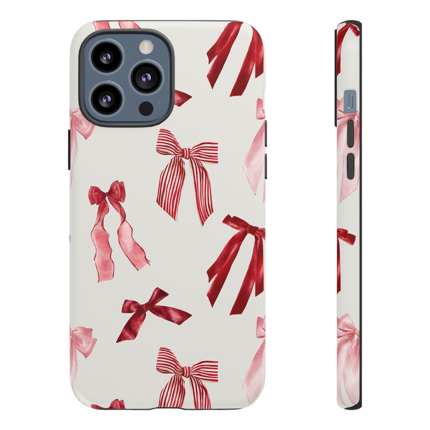 Burgundy Chic Bow Design Phone Case - JGUS