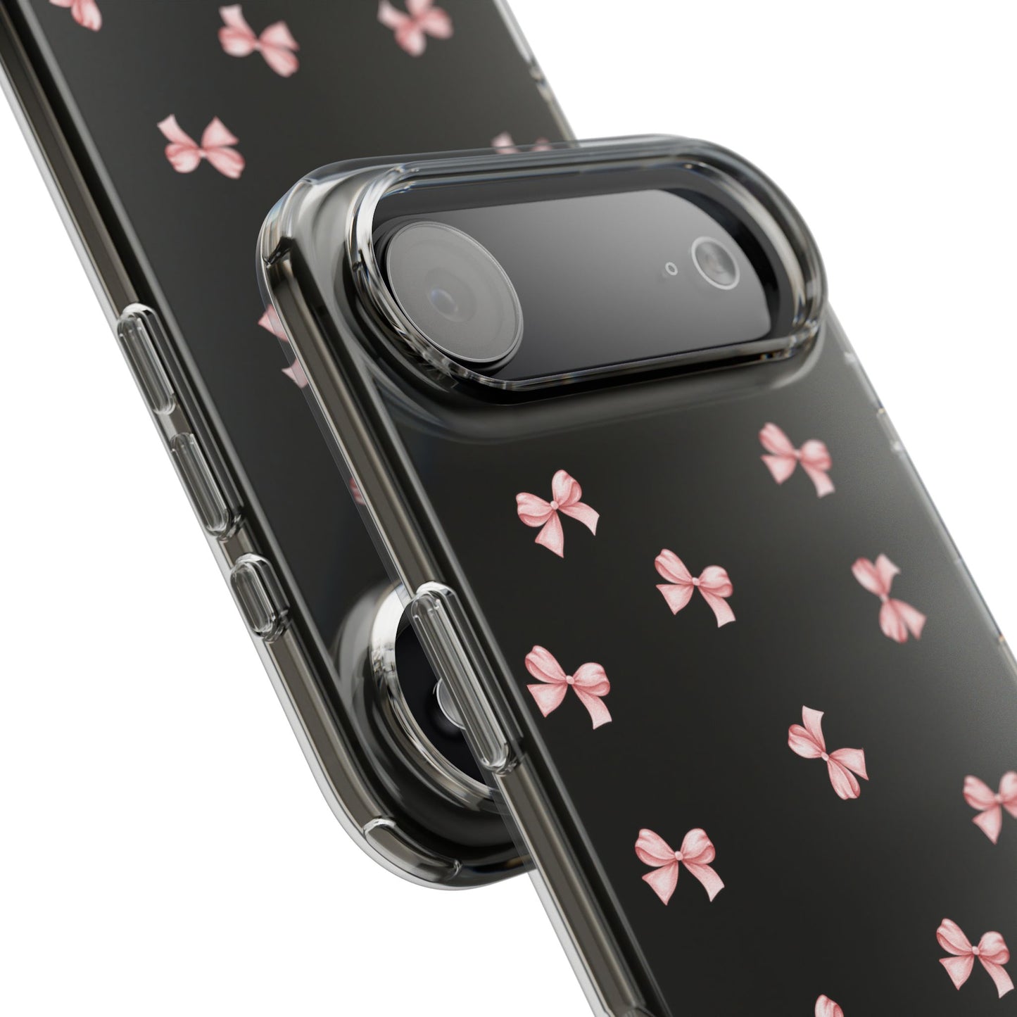 Pink Bow Dreams Clear Phone Case