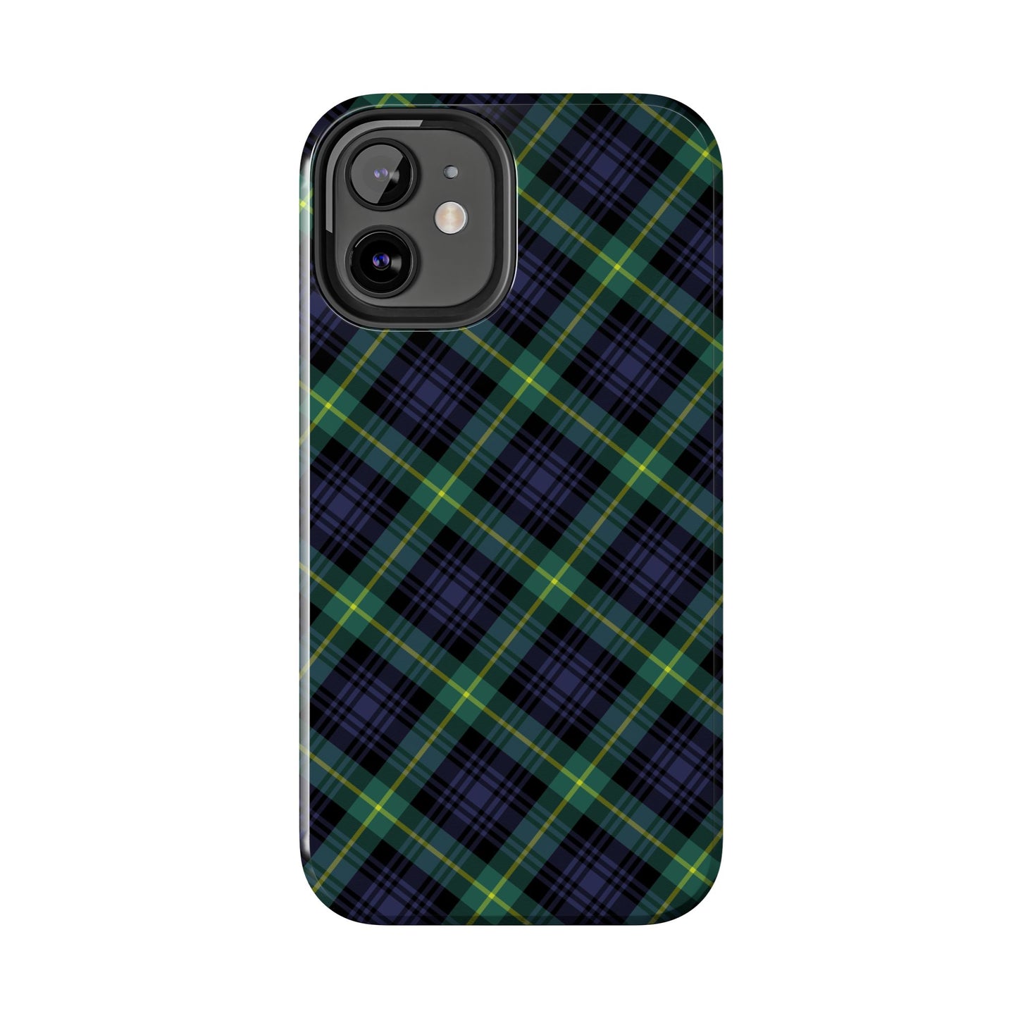 Jade Plaid Luxe Phone Case – Dual-Layer Protection for iPhone & Samsung