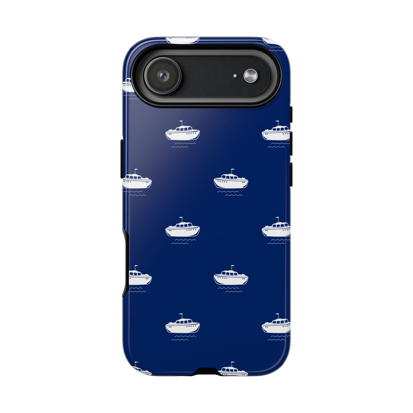 Blue Boat Phone Case – Calm Ocean Pattern for iPhone & Samsung, Durable & Stylish Protection - JGUS