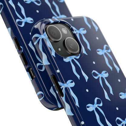 Bows and Blues Phone Case – Cute & Durable Bow Print Case for iPhone & Samsung