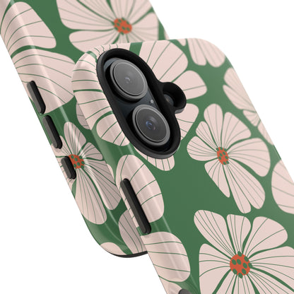 Retro Floral Abstract Phone Case – Vintage 70s & 80s Aesthetic for iPhone & Samsung