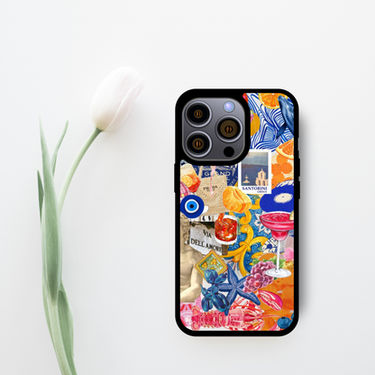 Santorini Vibes Collage Case