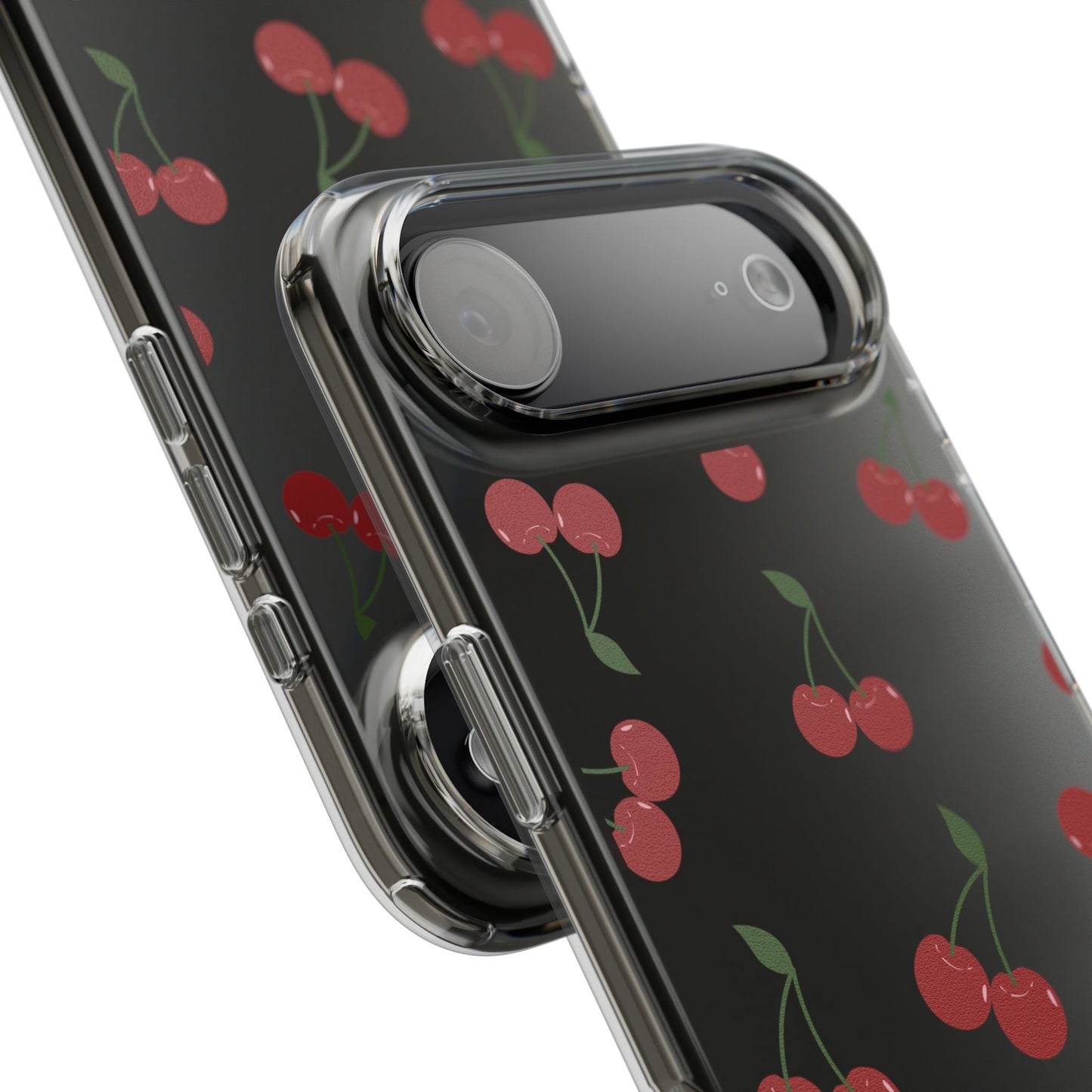 Random Cherry Pattern Clear Phone Case