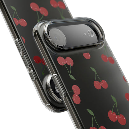 Random Cherry Pattern Clear Phone Case