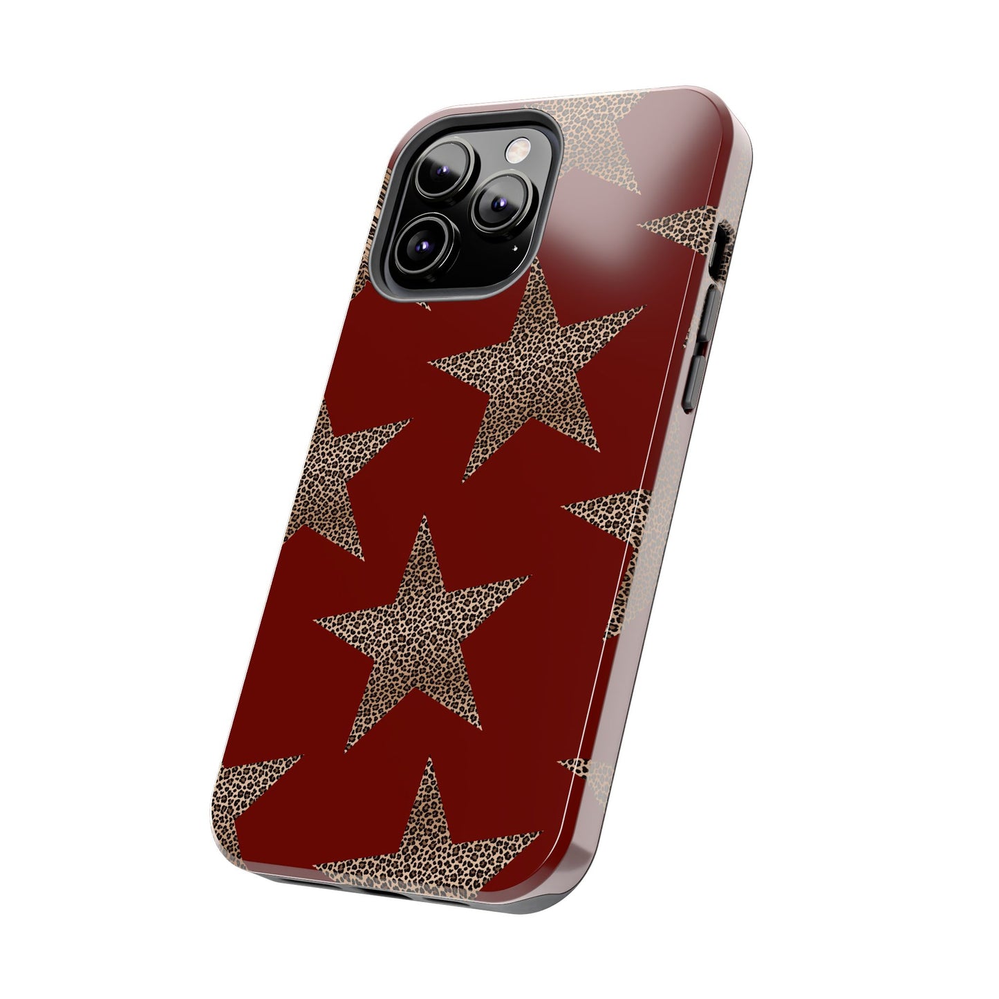 Leopard Star Luxe - Burgundy Edition | Aesthetic Coquette Phone Case for iPhone & Galaxy