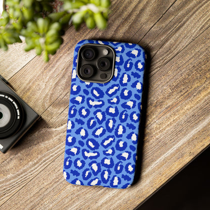 Leopard Vibes - Blue Edition Phone Case for iPhone & Samsung - Stylish & Durable Animal Print Case - JGUS