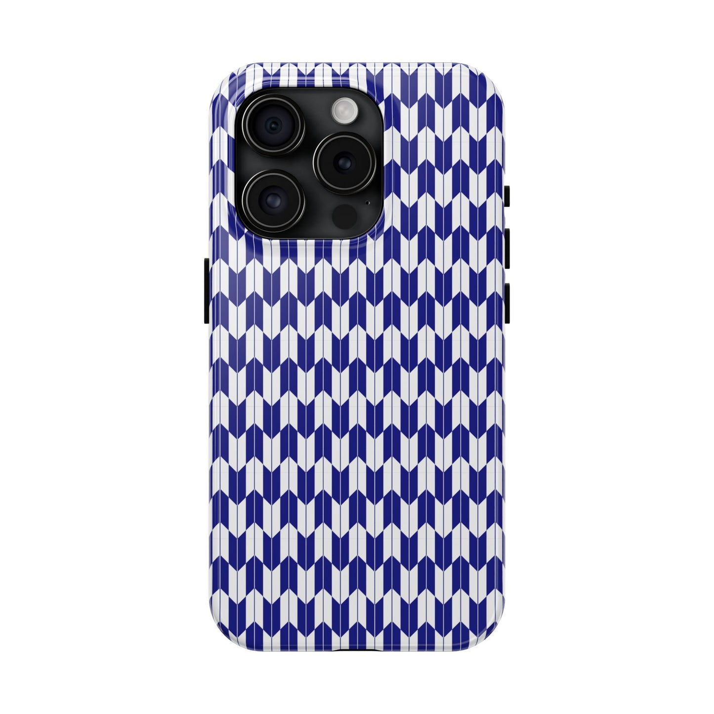 Blue Harmony Geometric Phone Case – Durable, Slim, and MagSafe Compatible