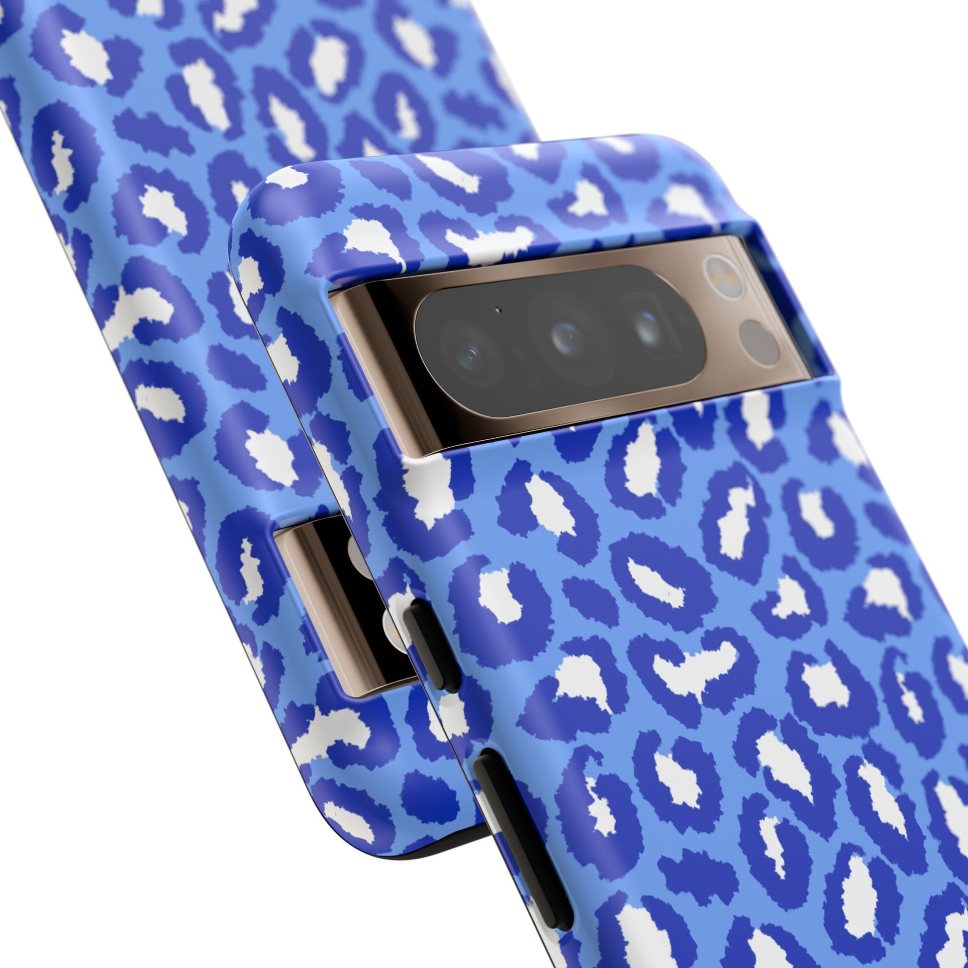 Leopard Vibes - Blue Edition Phone Case for iPhone & Samsung - Stylish & Durable Animal Print Case - JGUS