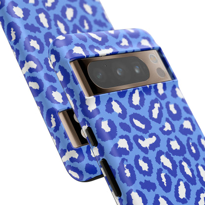 Leopard Vibes - Blue Edition Phone Case for iPhone & Samsung - Stylish & Durable Animal Print Case - JGUS
