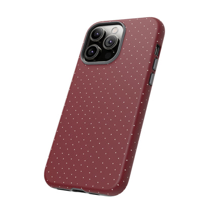Burgundy  & White Dots Case - JGUS