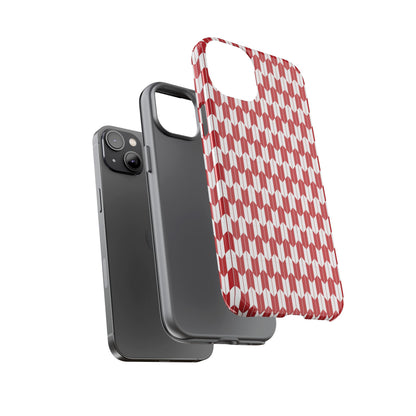 Red Geometric Phone Case for iPhone Samsung Pixel – Bold Pattern Aesthetic Modern Design - JGUS