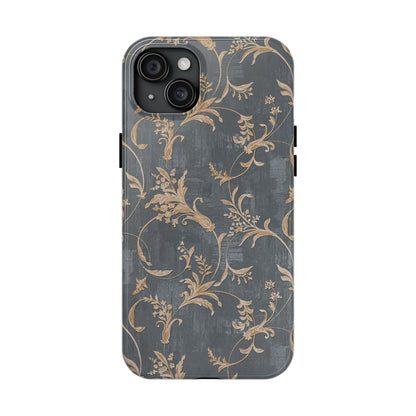 Old-Fashioned Flower Phone Case – Aesthetic Protective Cover for iPhone & Samsung