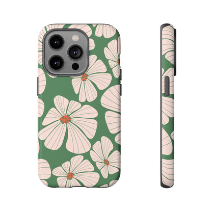 Retro Floral Abstract Phone Case – Vintage 70s & 80s Aesthetic for iPhone & Samsung - JGUS
