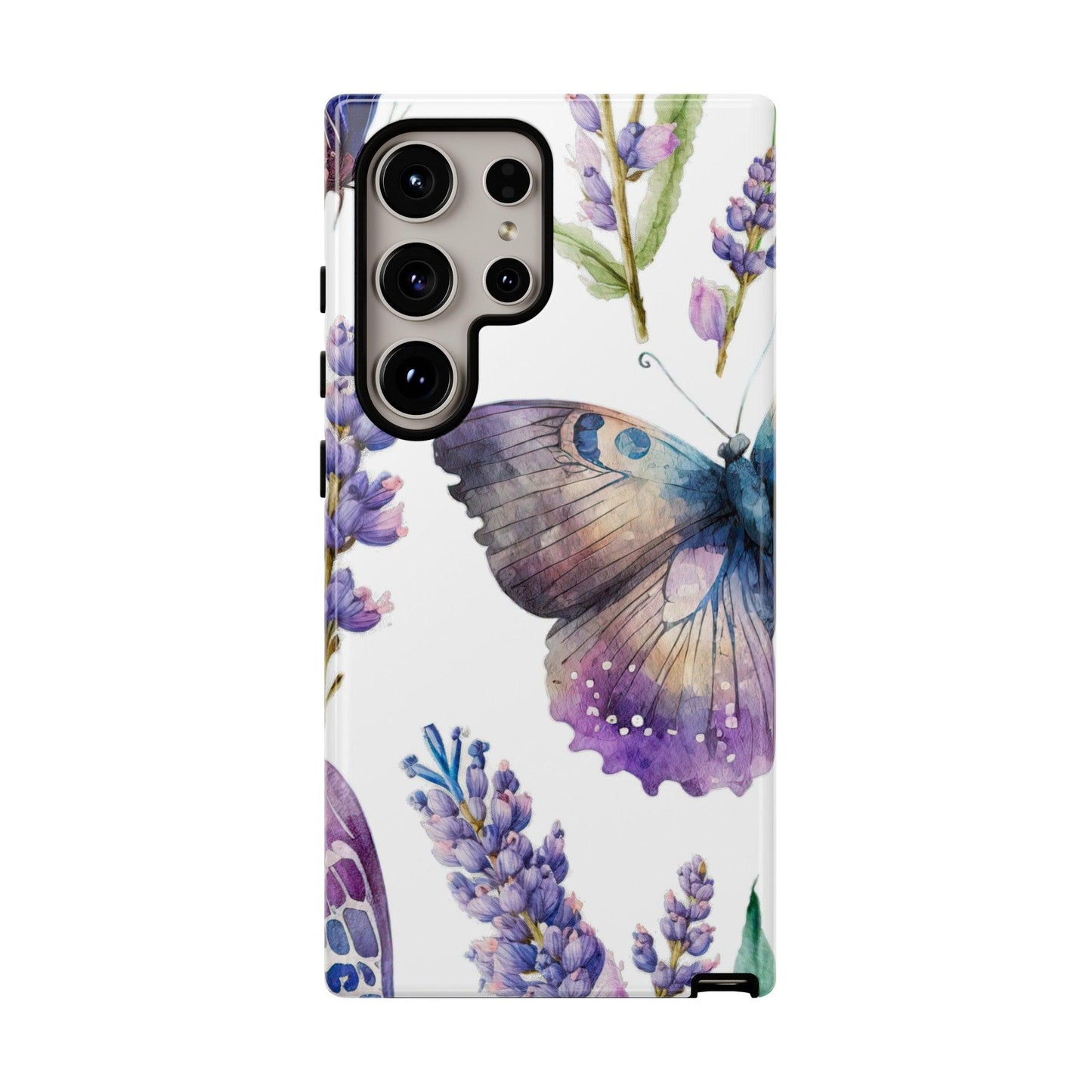 Lavender Butterfly Protective Phone Case