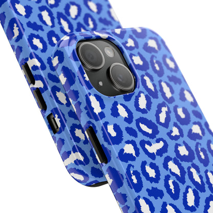 Leopard Vibes - Blue Edition Phone Case for iPhone & Samsung - Stylish & Durable Animal Print Case