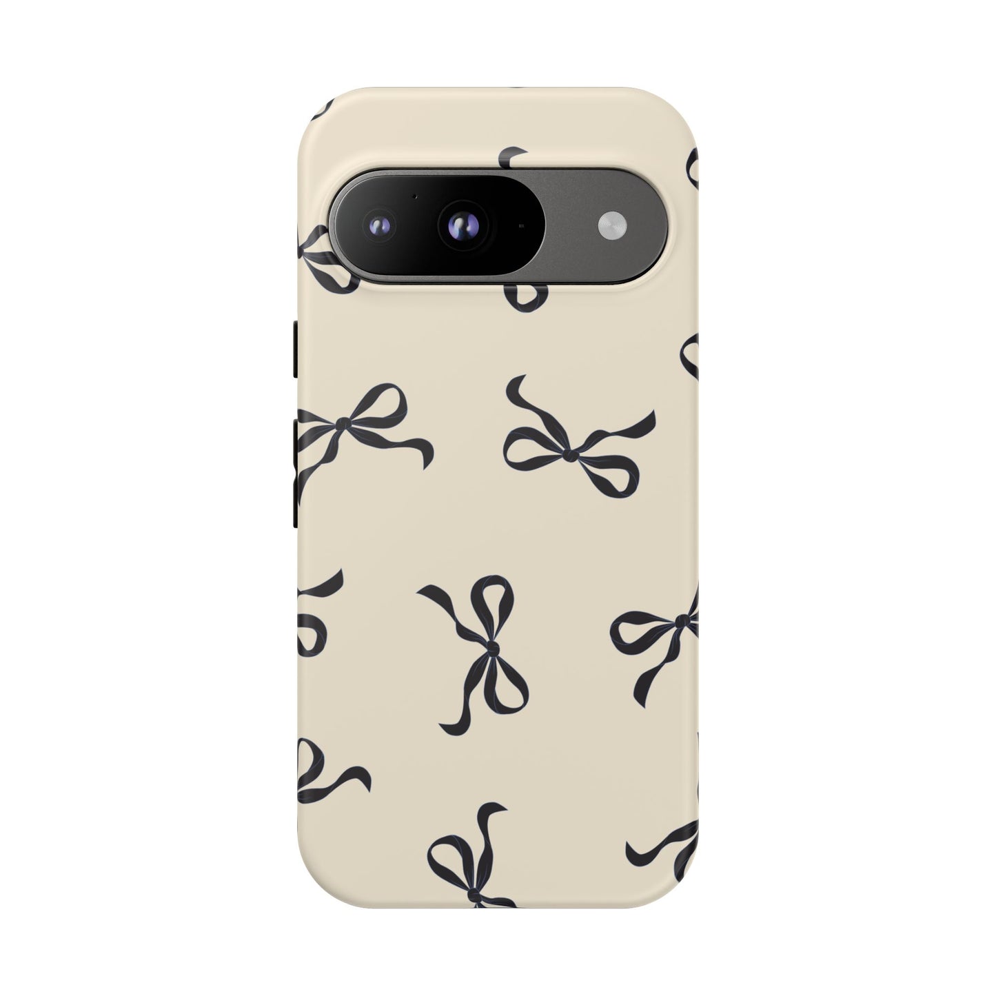 Beige and Black Bow Phone Case - JGUS