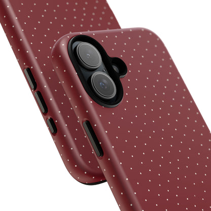 Burgundy  & White Dots Case - JGUS