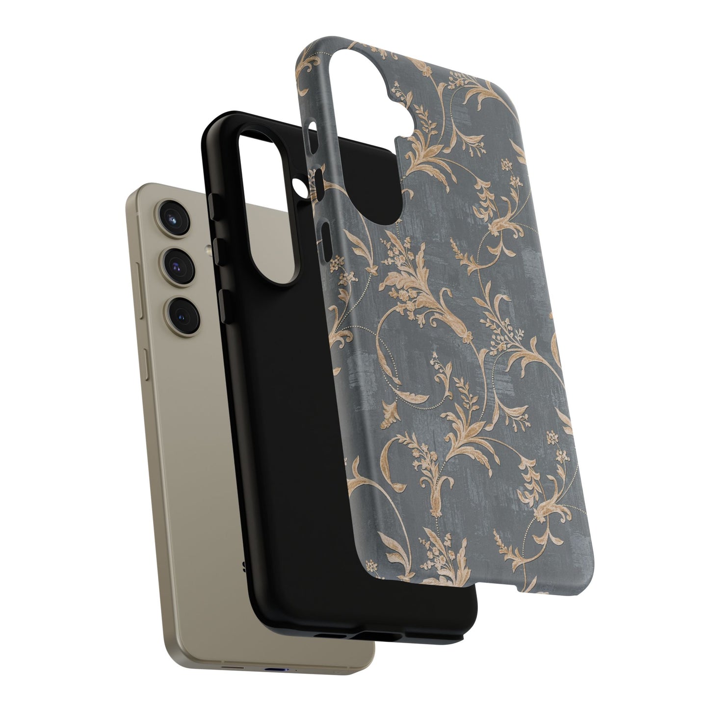 Old-Fashioned Flower Phone Case – Aesthetic Protective Cover for iPhone & Samsung - JGUS