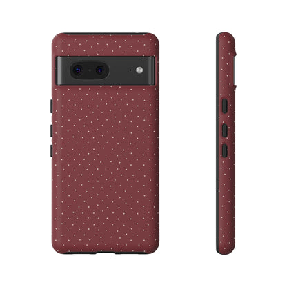 Burgundy  & White Dots Case - JGUS