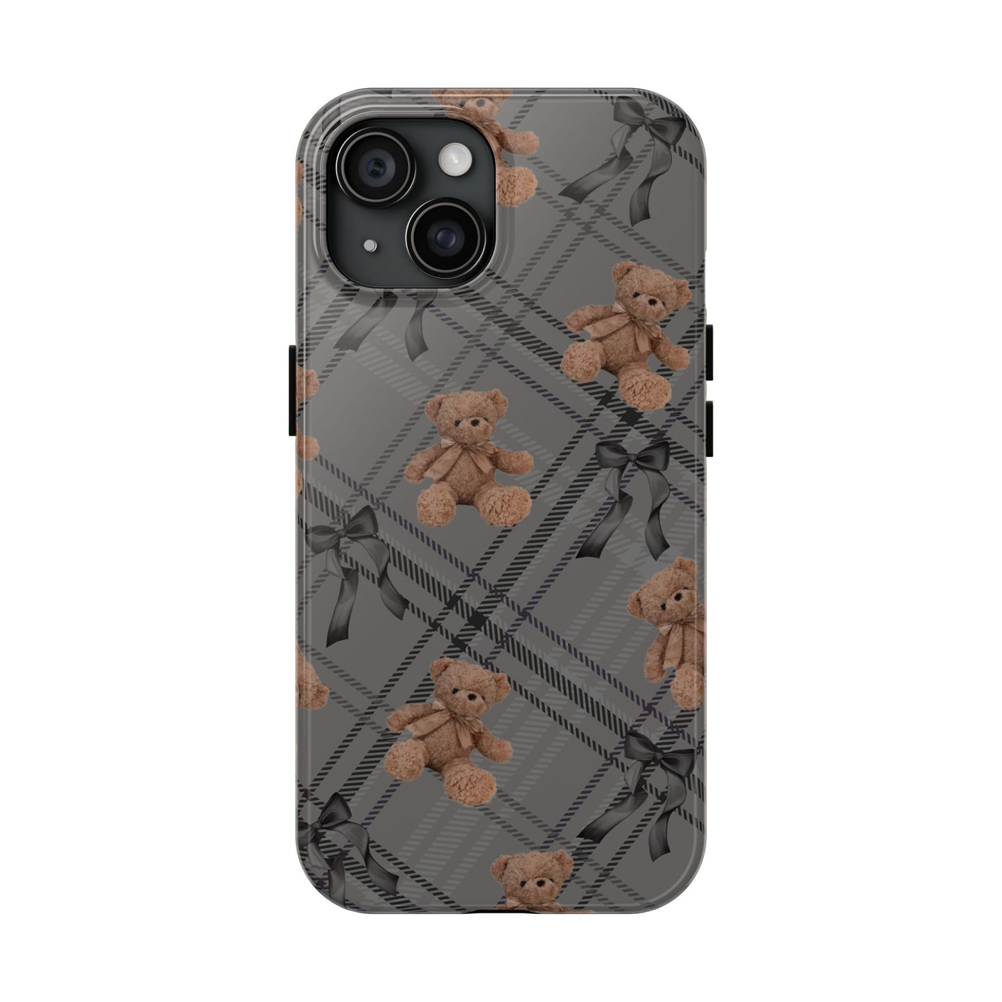 Cute Bows & Bears Phone Case – Customizable, Dual-Layer Protection for iPhone & Samsung