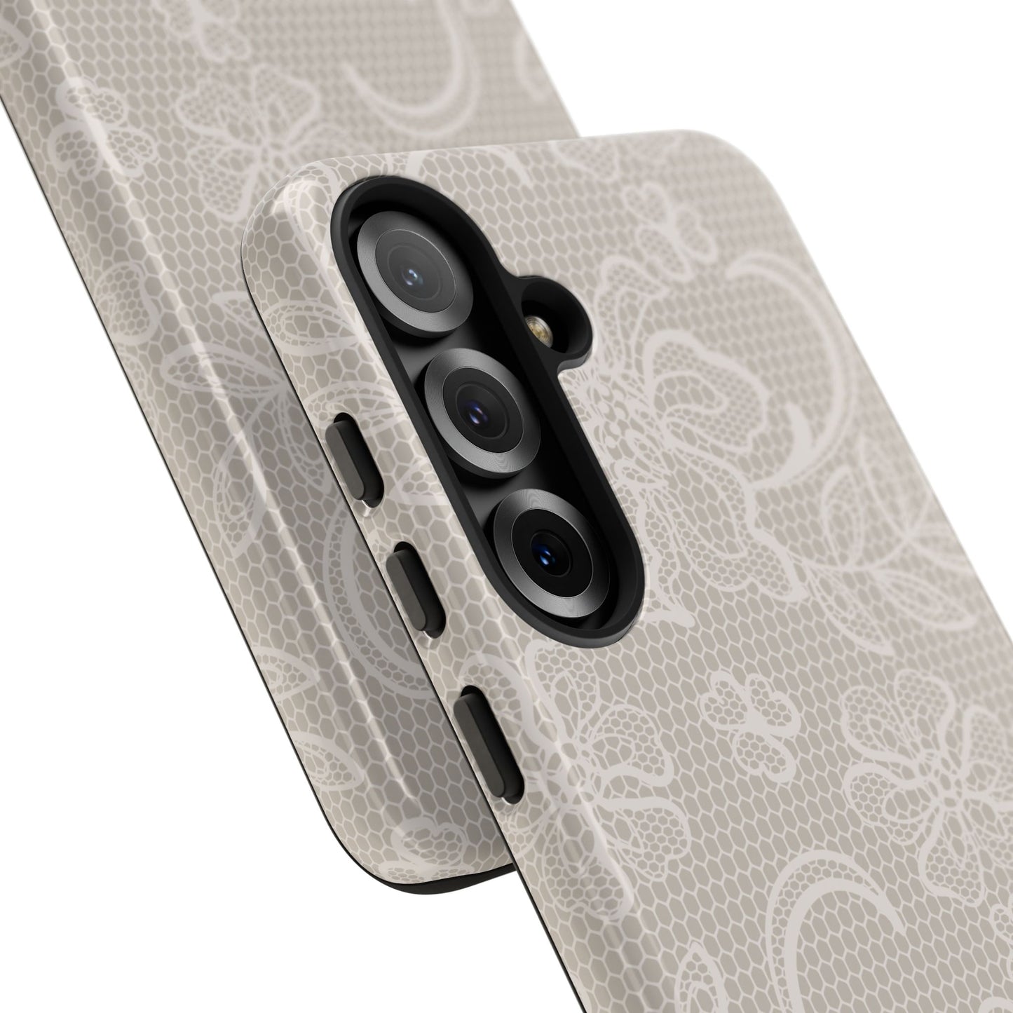 Lace Phone Case for iPhone Samsung Pixel – Cream Floral Elegant Aesthetic - JGUS