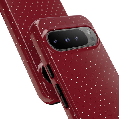 Burgundy  & White Dots Case - JGUS