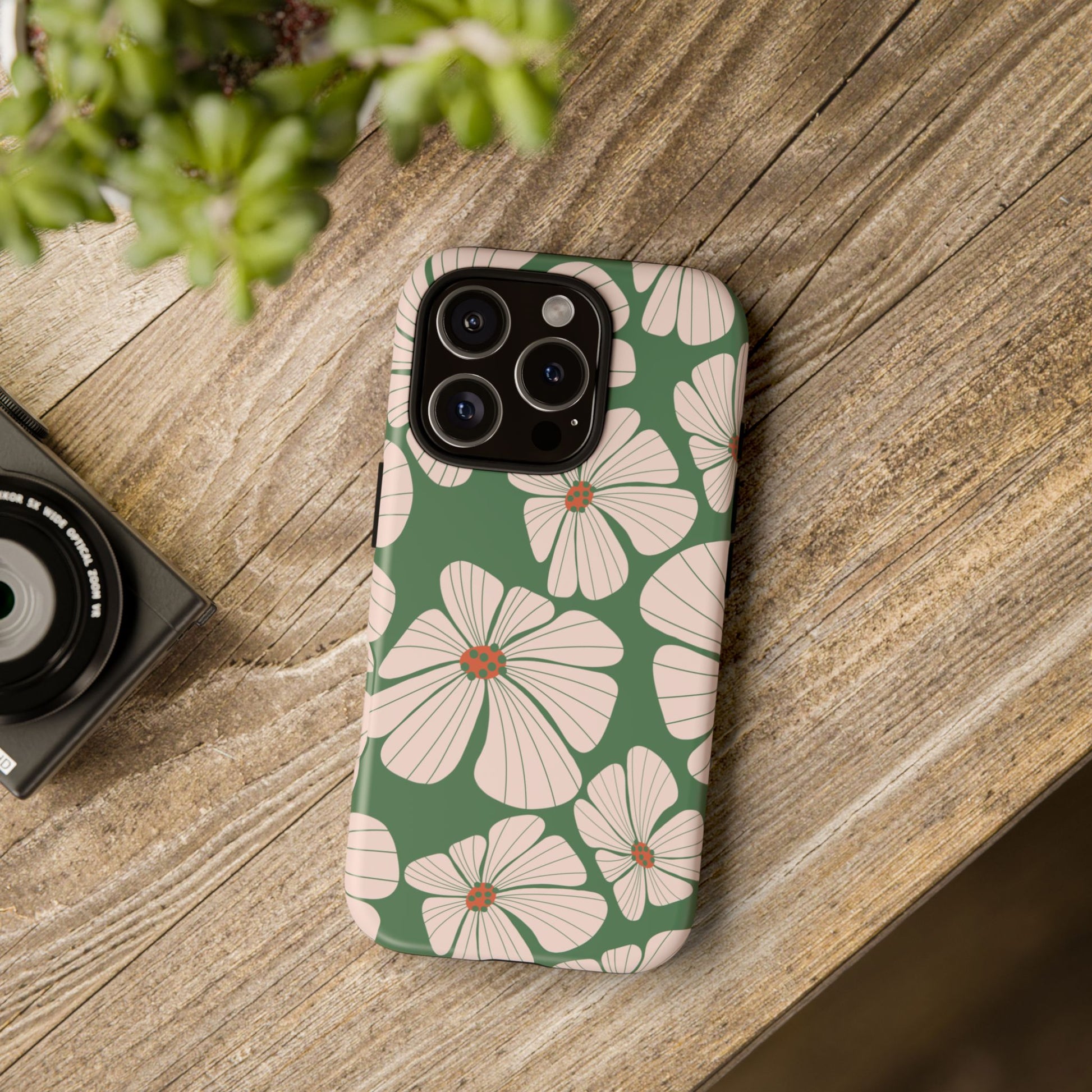 Retro Floral Abstract Phone Case – Vintage 70s & 80s Aesthetic for iPhone & Samsung - JGUS