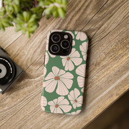 Retro Floral Abstract Phone Case – Vintage 70s & 80s Aesthetic for iPhone & Samsung - JGUS