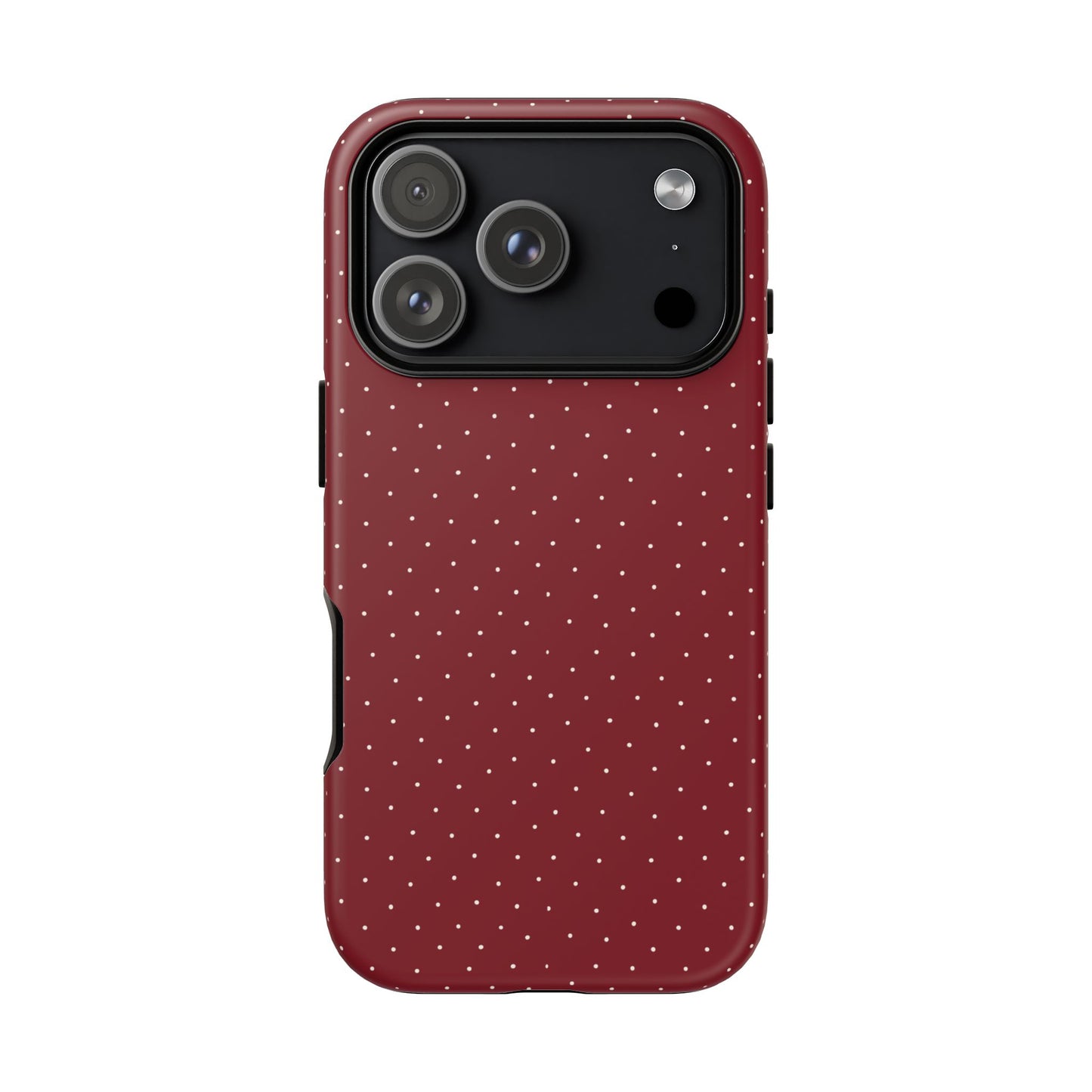 Burgundy  & White Dots Case - JGUS