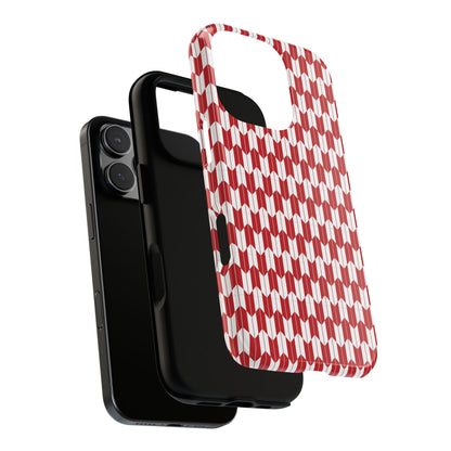 Red Geometric Phone Case for iPhone Samsung Pixel – Bold Pattern Aesthetic Modern Design - JGUS