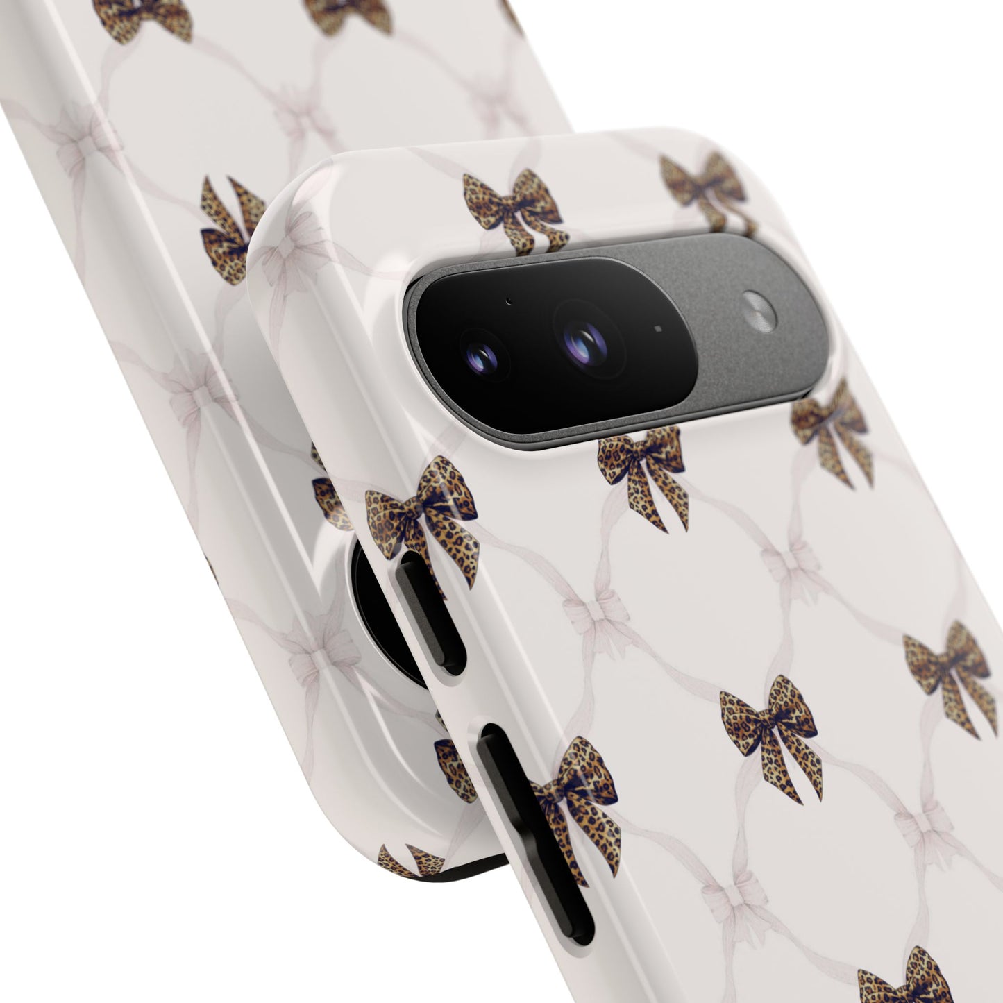 Chic Bow Pattern Phone Case | Elegant Clear Protective Case | Stylish iPhone & Samsung Cover - JGUS