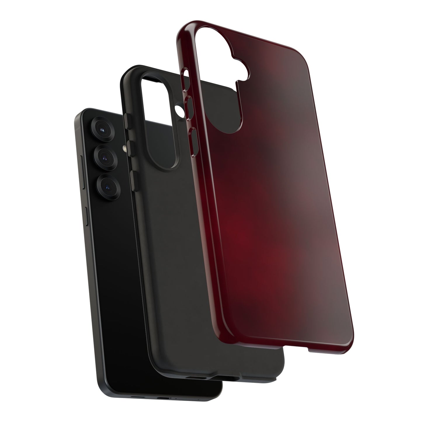 Vintage Burgundy Cherry Phone Case – Elegant Floral Design for iPhone 17 & Samsung Galaxy | Tough Protective Cover - JGUS