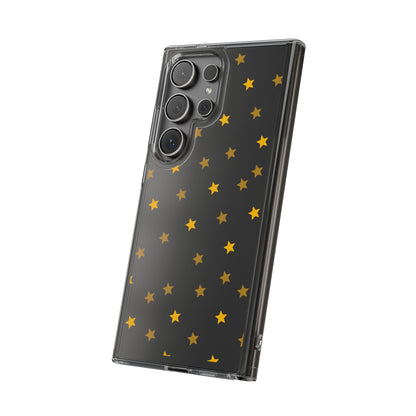 Yellow Stars Clear Phone Case – Stylish, Durable Protection