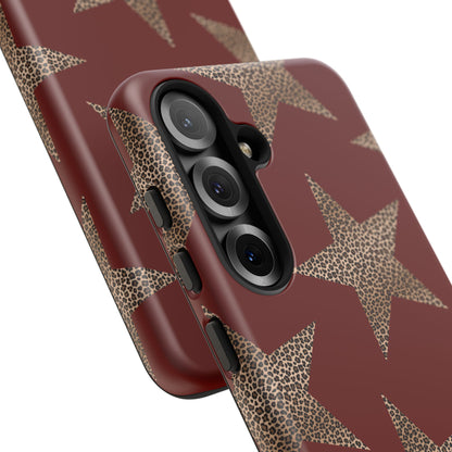 Leopard Star Luxe - Burgundy Edition | Aesthetic Coquette Phone Case for iPhone & Galaxy - JGUS